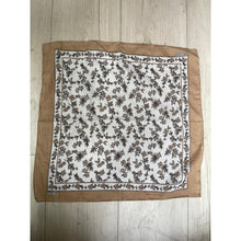 Wildflower Bandana Print Squares - Neutral/White-Squares-The Little Tichel Lady