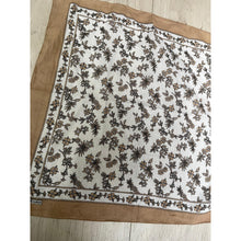Wildflower Bandana Print Squares - Neutral/White-Squares-The Little Tichel Lady