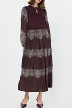 Bordeaux Print Tiered Dress-dress-The Little Tichel Lady