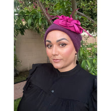 Yeela’s Exquisite Beret - Purple/Fuchsia Fascinator-Beret-The Little Tichel Lady