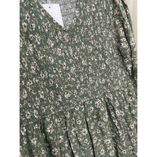 Olive Floral Smocked Maxi Dress - PLUS SIZE-dress-The Little Tichel Lady