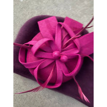 Yeela’s Exquisite Beret - Purple/Fuchsia Fascinator-Beret-The Little Tichel Lady