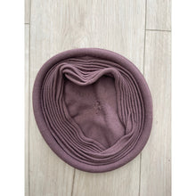 Front Pleated Cotton Beret - Mauve-Berets/ Snoods-The Little Tichel Lady