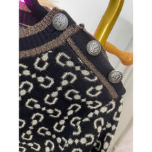 Button Detail Print Sweater, XS-2X-Tops-The Little Tichel Lady