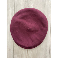 Front Pleated Cotton Beret - Burgundy-Berets/ Snoods-The Little Tichel Lady