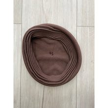 Front Pleated Cotton Beret - Brown-Berets/ Snoods-The Little Tichel Lady
