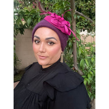 Yeela’s Exquisite Beret - Purple/Fuchsia Fascinator-Beret-The Little Tichel Lady