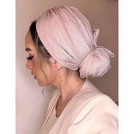 Avigail Lahiani - Slip-on & tie, Pale Pink/Silver-Specialty Items-The Little Tichel Lady