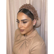 Avigail Lahiani, Luxurious Beaded Headpiece, Rose Gold-Headband-The Little Tichel Lady