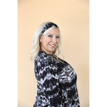 Black Tie-Dye Headband-Headband-The Little Tichel Lady