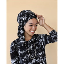 Black Tie-Dye Long Wrap-Long Wrap-The Little Tichel Lady