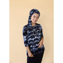 Black Tie-Dye Long Wrap-Long Wrap-The Little Tichel Lady