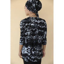 Black Tie-Dye Long Wrap-Long Wrap-The Little Tichel Lady