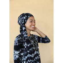 Black Tie-Dye Long Wrap-Long Wrap-The Little Tichel Lady