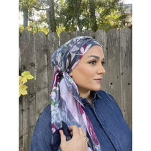 Floral Gauzey Cotton Print Long Headwraps-Long Wrap-The Little Tichel Lady