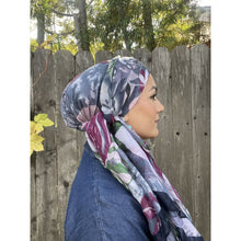 Floral Gauzey Cotton Print Long Headwraps-Long Wrap-The Little Tichel Lady