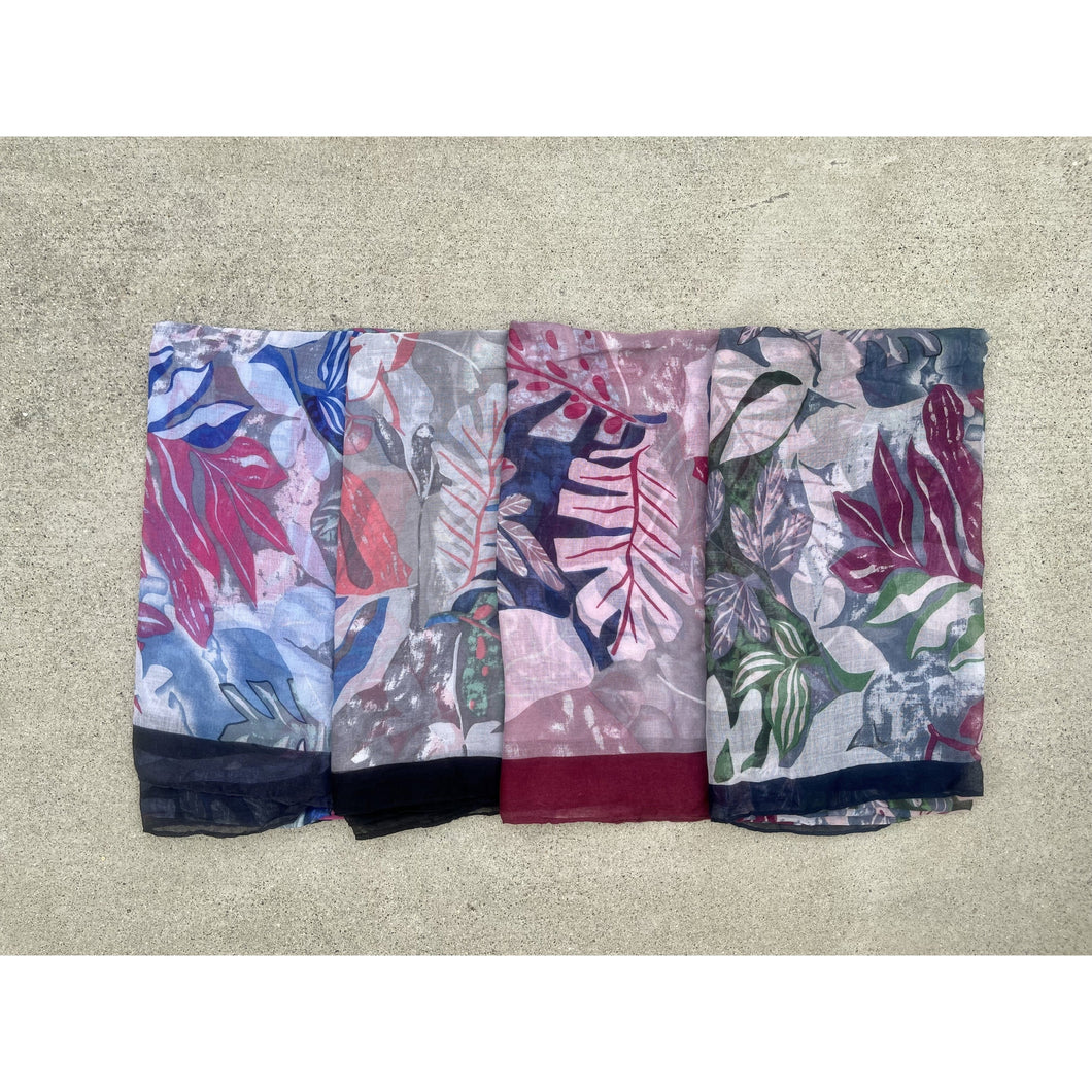 Floral Gauzey Cotton Print Long Headwraps-Long Wrap-The Little Tichel Lady