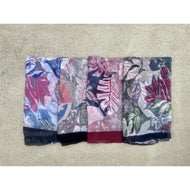 Floral Gauzey Cotton Print Long Headwraps-Long Wrap-The Little Tichel Lady