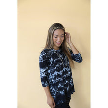 Jade LA Perfect Top - Black Tie-Dye-Tops-The Little Tichel Lady