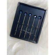Jewel Headwrap Pins - Navy-Pin-The Little Tichel Lady