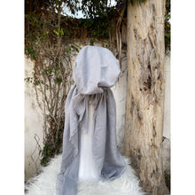 Pre Tied Turkish Cotton Textured Tichel w/ Long Tails - Gray-pretieds-The Little Tichel Lady