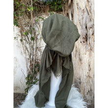 Pretied Turkish Cotton Textured Tichel w/ Long Tails - Olive-pretieds-The Little Tichel Lady