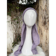 Pretied Turkish Cotton Textured Tichel w/ Long Tails - Lavender-pretieds-The Little Tichel Lady