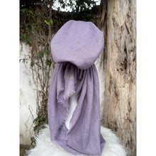 Pretied Turkish Cotton Textured Tichel w/ Long Tails - Lavender-pretieds-The Little Tichel Lady