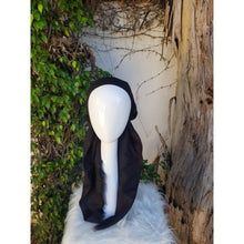 Turkish Cotton Metallic Solid Pretied w/ Long Tails - Black, XL Circumference-pretieds-The Little Tichel Lady