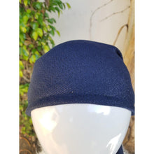 Turkish Cotton Metallic Solid Pretied w/ Long Tails - Navy XL Circumference-pretieds-The Little Tichel Lady