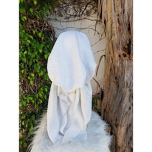 Turkish Cotton Metallic Solid Pretied w/ Long Tails - White-pretieds-The Little Tichel Lady