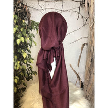 Turkish Cotton Metallic Solid Pretied w/ Long Tails - Wine, XL Circumference-pretieds-The Little Tichel Lady