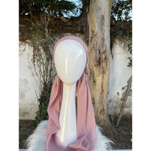 Turkish Cotton Textured Pretied w/ Long Tails - Pink-pretieds-The Little Tichel Lady