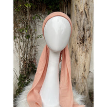 Turkish Cotton Textured Solid Pretied w/ Long Tails - Pale Peach-pretieds-The Little Tichel Lady