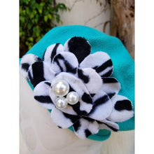 Embellished Cotton Beret - Small, Turquoise-Beret-The Little Tichel Lady