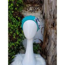 Embellished Cotton Beret - Small, Turquoise-Beret-The Little Tichel Lady