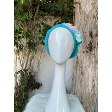 Embellished Cotton Beret - Medium/Large, Turquoise Flower-Beret-The Little Tichel Lady