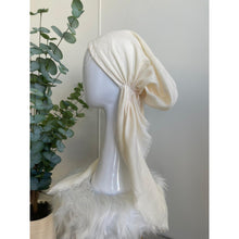 Pretied Turkish Cotton Textured Tichel w/ Long Tails - Butter-pretieds-The Little Tichel Lady