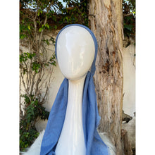 Turkish Cotton Metallic Solid Pretied w/ Long Tails - Cornflower Blue, XL-pretieds-The Little Tichel Lady