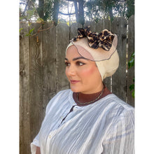Embellished Cotton French Beret - Off-White/Neutral-Berets/ Snoods-The Little Tichel Lady