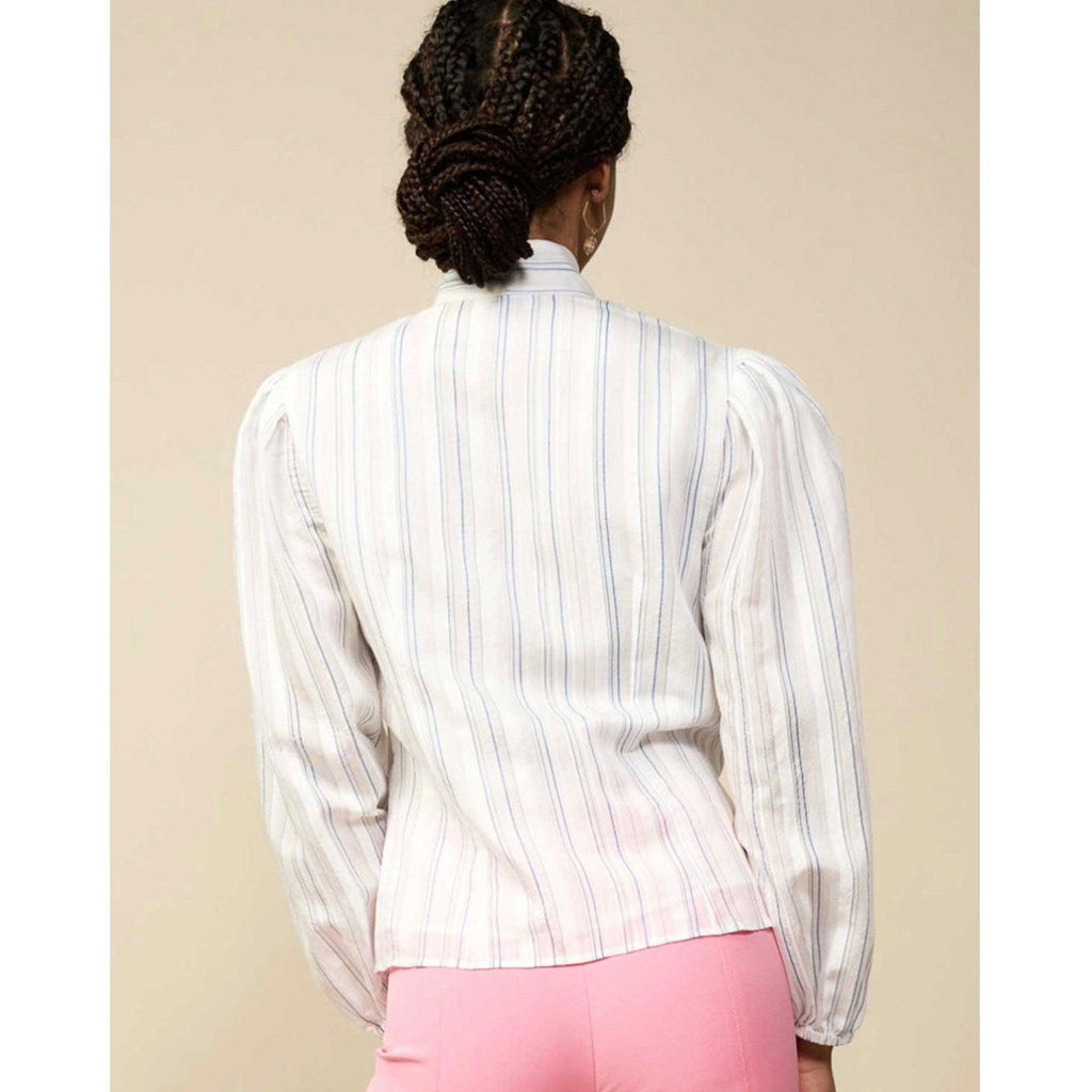 Striped Blouse w/ Bow Design – The Little Tichel Lady