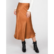 Rust Satin Slip Skirt-skirt-The Little Tichel Lady