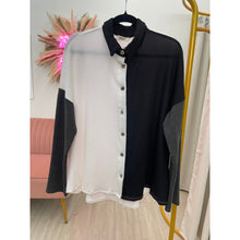 Color Block Top - Black/White S-3X-Tops-The Little Tichel Lady