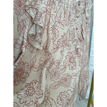 Printed Ruffle Blouse - Rose-Tops-The Little Tichel Lady