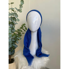 Turkish Cotton Metallic Solid Pretied w/ Long Tails - Royal Blue-pretieds-The Little Tichel Lady