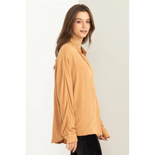 Oversized Tunic Top - Caramel-Tops-The Little Tichel Lady