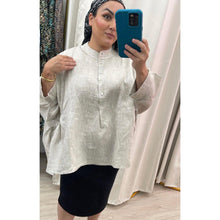 Linen Detail Top O/S-Tops-The Little Tichel Lady