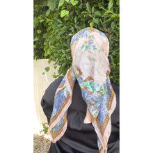 Dior Authentic Designer Headscarf, Romantic Floral Motif-Designer headscarf-The Little Tichel Lady