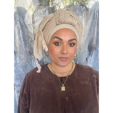 Cozy Israeli Waffled + Tassel Details Headwrap - Chai-Long Wrap-The Little Tichel Lady