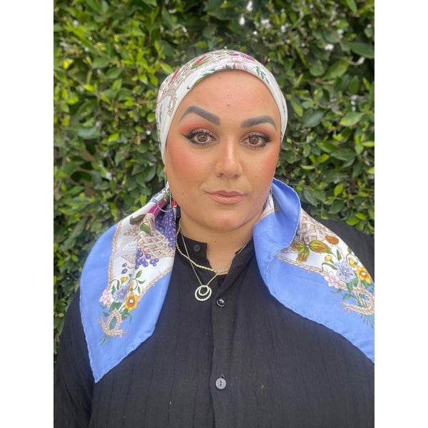 Gucci Authentic Vintage Designer Headscarf, Flora Butterflies-Designer headscarf-The Little Tichel Lady